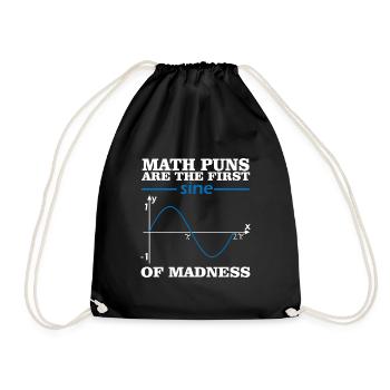 Cadeau scolaire de formule graphique mathématique - Sac de sport léger - noir - Devant