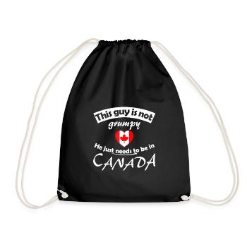 Canada - Drawstring Bag - black - Front