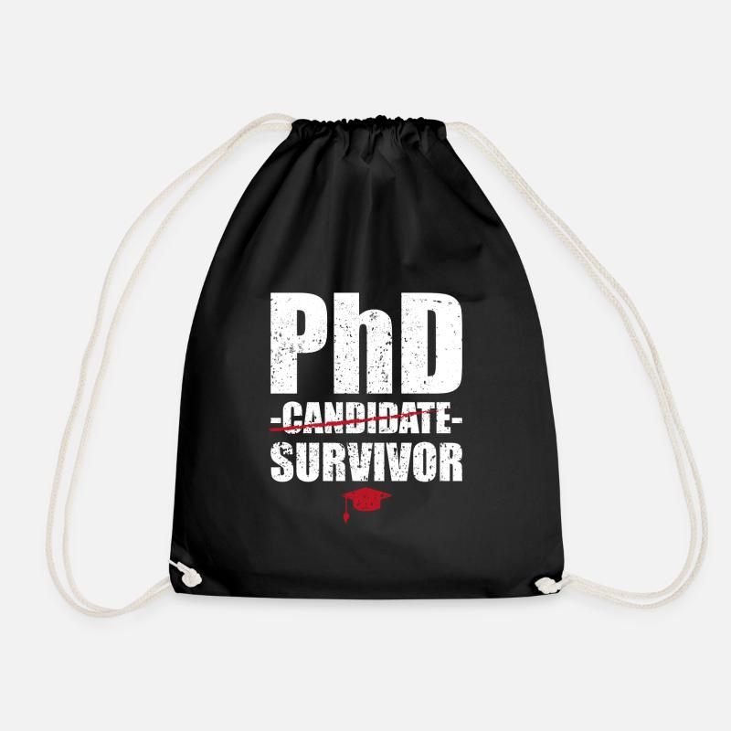 Phd Survivor Abschluss Uni Geschnenk - Turnbeutel - Schwarz