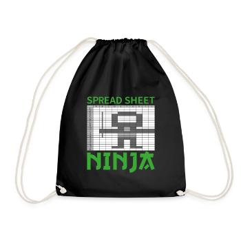 Feuille de calcul cadeau de profession comptable ninja - Sac de sport léger - noir - Devant