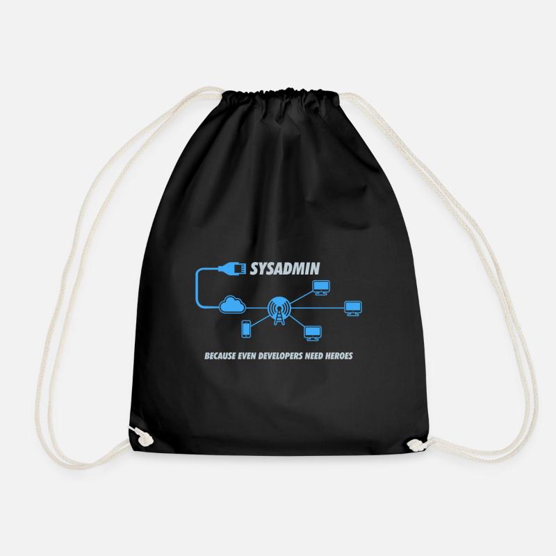 Cadeau d'informatique de programmation Sysadmin - Sac de sport léger - noir