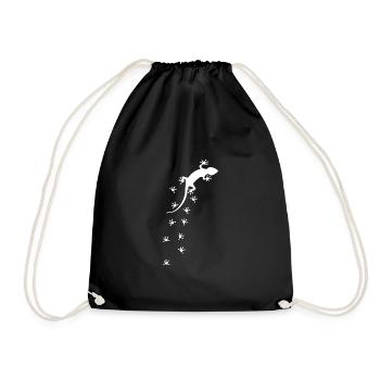 Reptile lizard gift saying - Drawstring Bag - black - Front