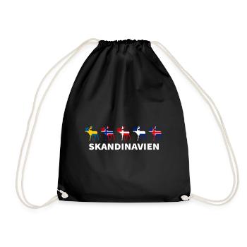 Skandinavien Geschenk Schweden Flagge Norden - Turnbeutel - Schwarz - Vorne