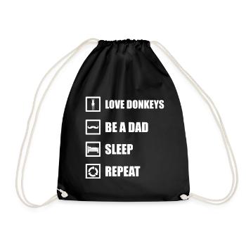 âne père Dormir Répétition - Sac de sport léger - noir - Devant