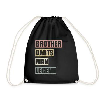 Darts Brother Man Legend - Drawstring Bag - black - Front