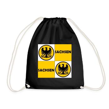 Der Sachse - Turnbeutel - Schwarz - Vorne