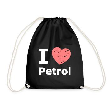 I love petrol - Drawstring Bag - black - Front