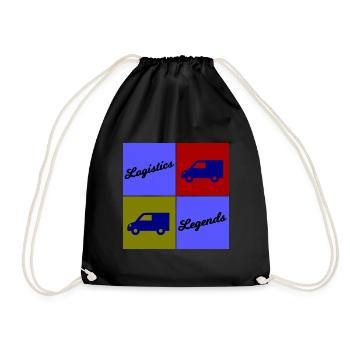 Logistics Legends - Drawstring Bag - black - Front