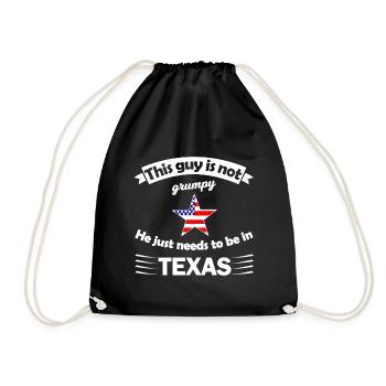 At home in Texas - Drawstring Bag - black - Front