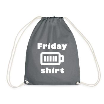 Das lustige Freitags Shirt - Turnbeutel - Grau - Vorne