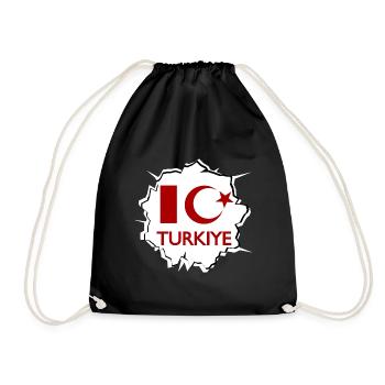 Turkey Love - Drawstring Bag - black - Front