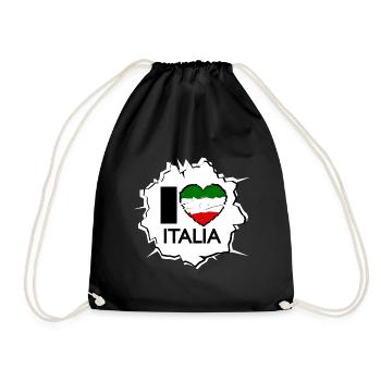 Italian Love - Drawstring Bag - black - Front