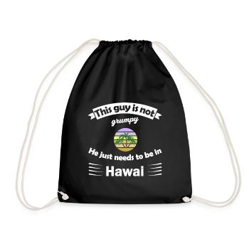 Urlaub in Hawai - Turnbeutel - Schwarz - Vorne