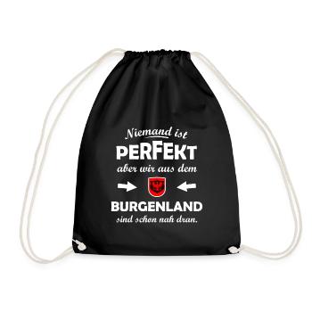 Burgenland in Österreich - Turnbeutel - Schwarz - Vorne