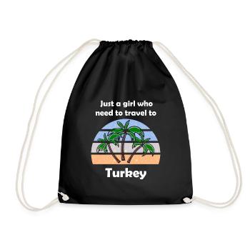 Tourist in Turkey - Drawstring Bag - black - Front