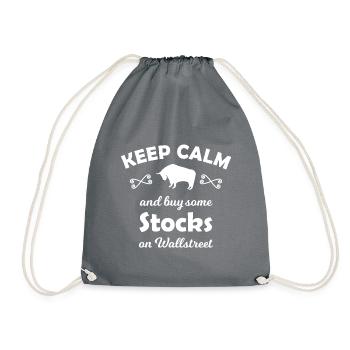 Stock traders - Drawstring Bag - grey - Front