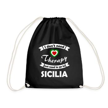 At home in Sicily - Drawstring Bag - black - Front