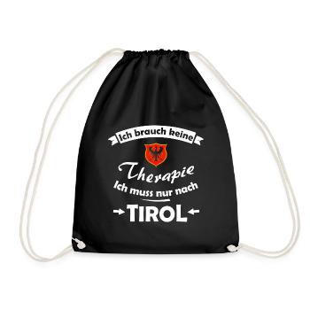 Ferien in Tirol - Turnbeutel - Schwarz - Vorne