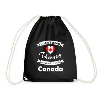 Der Kanada Tourist - Turnbeutel - Schwarz - Vorne