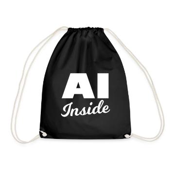 Artificial intelligence - Drawstring Bag - black - Front
