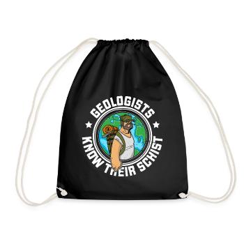 Geologist Natural Scientist Studies Profession - Drawstring Bag - black - Front