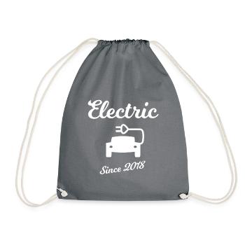 Electric since 2018 - Drawstring Bag - grey - Front