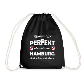 Die Hamburger - Turnbeutel - Schwarz - Vorne