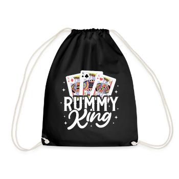 Rummy king - Drawstring Bag - black - Front