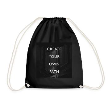Create your own path - Turnbeutel - Schwarz - Vorne