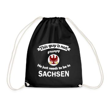 Die Heimat in Sachsen - Turnbeutel - Schwarz - Vorne