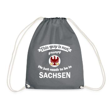 Die Heimat in Sachsen - Turnbeutel - Grau - Vorne