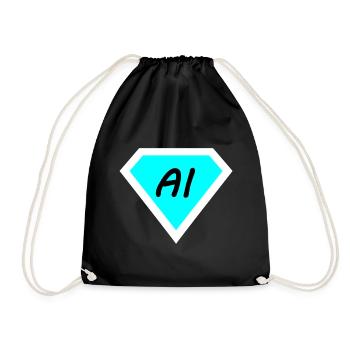 Artificial computer technology - Drawstring Bag - black - Front