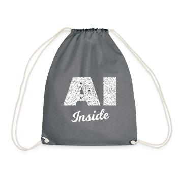Lustig clever und smart - Turnbeutel - Grau - Vorne