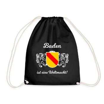 Die Weltmacht aus Baden - Turnbeutel - Schwarz - Vorne