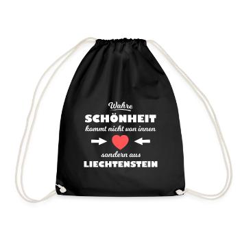 Die Schönheit aus Liechtenstein - Turnbeutel - Schwarz - Vorne