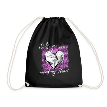 Only you can mend my heart - Sac de sport léger - noir - Devant