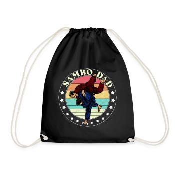 Sambo Wrestling Sport Competition Russia - Drawstring Bag - black - Front