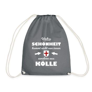 Zuhause in Kölle - Turnbeutel - Grau - Vorne
