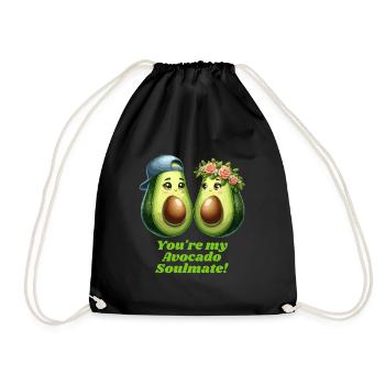 Avocado Paar Liebe - Turnbeutel - Schwarz - Vorne