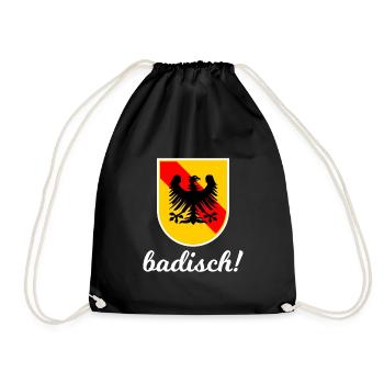 Badisch ist ein Gefühl - Turnbeutel - Schwarz - Vorne