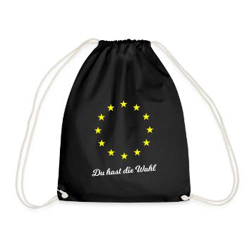 Für Europa wählen gehen - Turnbeutel - Schwarz - Vorne