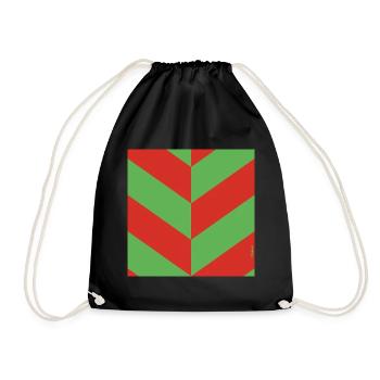 BLOW UP MOVIE: POP ART CUSHION 'DIAGONAL OP ART' - Drawstring Bag - black - Front