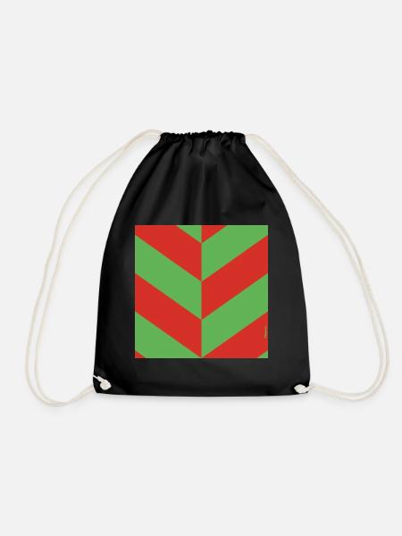 BLOW UP MOVIE: POP ART CUSHION 'DIAGONAL OP ART' - Drawstring Bag - black