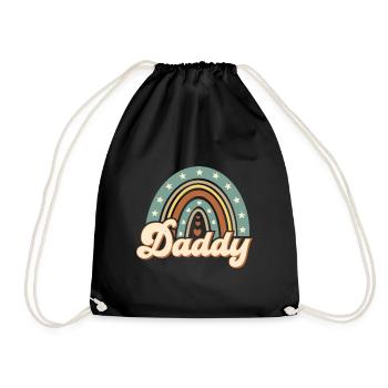 Dad Sayings and Jokes - My Dad the Superhero - Drawstring Bag - black - Front