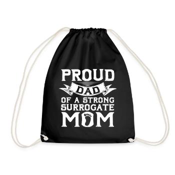 Fier papa d’une mère porteuse forte - Sac de sport léger - noir - Devant
