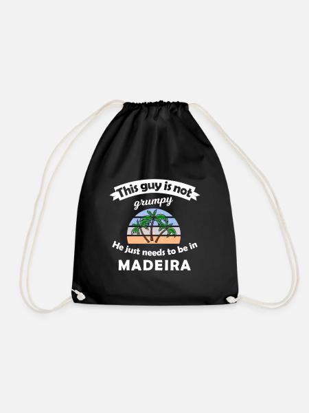 Urlaub in Madeira - Turnbeutel - Schwarz