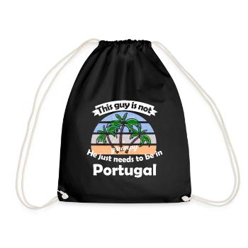 Les vacances au Portugal - Sac de sport léger - noir - Devant