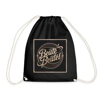 Sac butin Pochette butin or navire doré - Sac de sport léger - noir - Devant