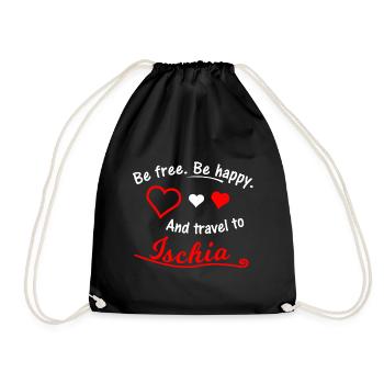 Island of Ischia in the Mediterranean Sea - Drawstring Bag - black - Front