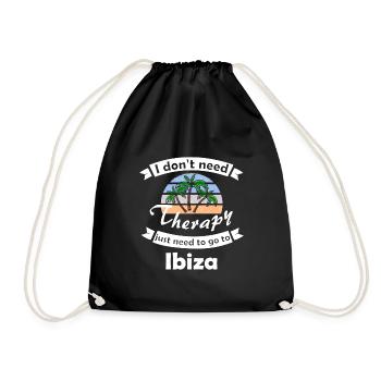 Holiday trip to Ibiza - Drawstring Bag - black - Front